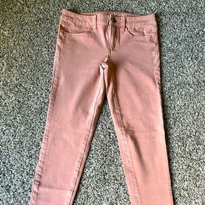 American Eagle 360 Super Stretch Jegging Peachish Pink Color Size 6